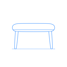 Furniture Ottomans Footstools Crosshatch Ottoman Sketch Svg Vector, Free Vectors File